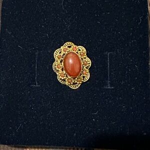 Vintage Red Stone Earring